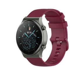 Strap-it® Huawei Watch GT 2 Pro luxe siliconen bandje (donkerrood)