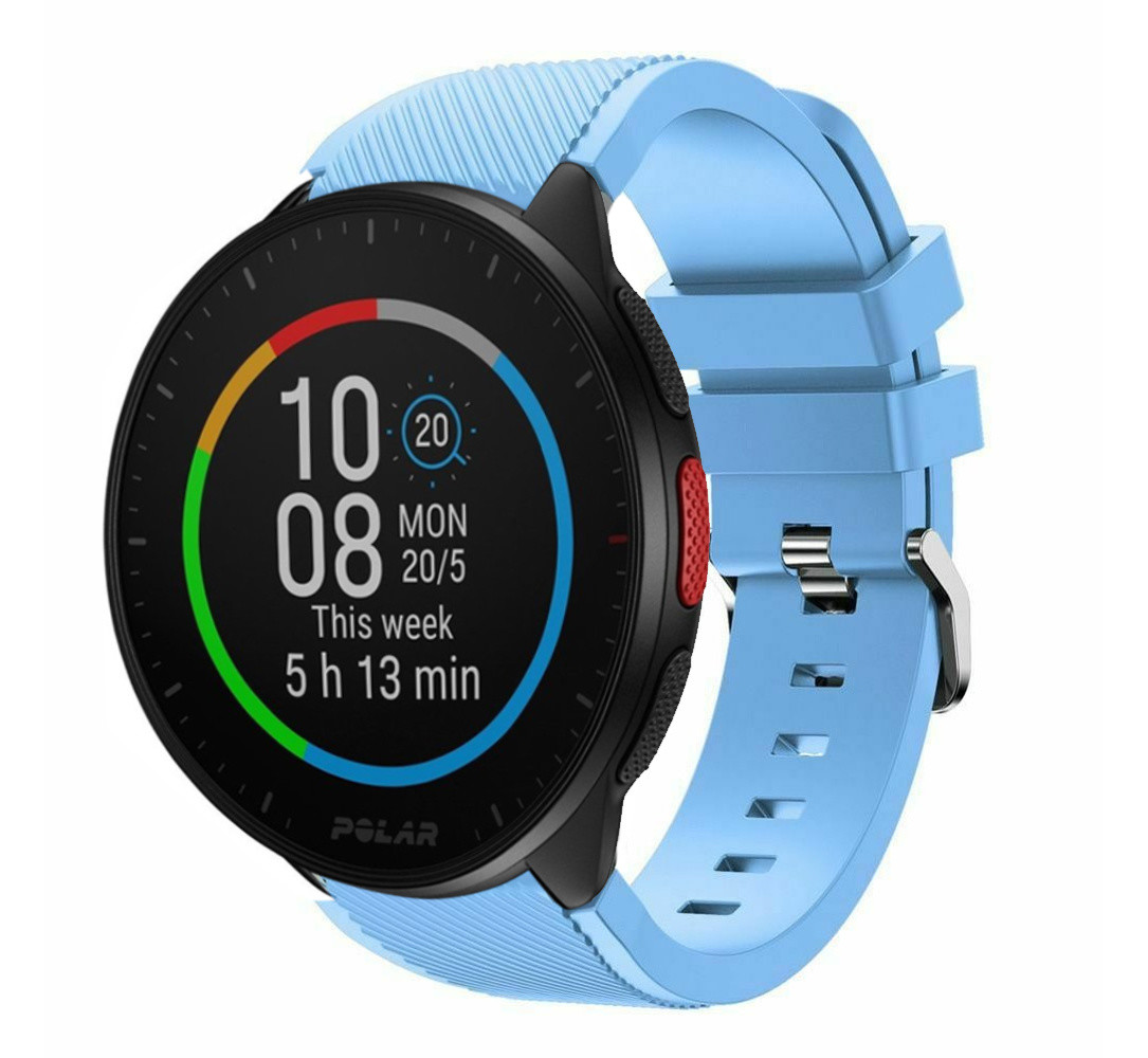 Strap-it® Strap-it Polar Pacer siliconen bandje (zandblauw)
