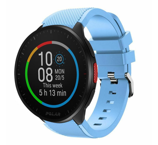 Strap-it® Strap-it Polar Pacer siliconen bandje (zandblauw)