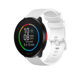 Strap-it® Polar Pacer luxe siliconen bandje (wit)