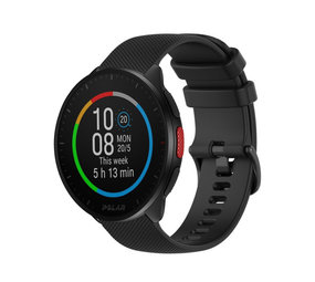 Strap-it® Polar Pacer luxe siliconen bandje (zwart)