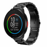 Strap-it® Polar Pacer stalen band (zwart)