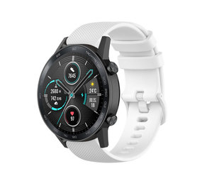 Strap-it® Honor Magic Watch 2 luxe siliconen bandje (wit)