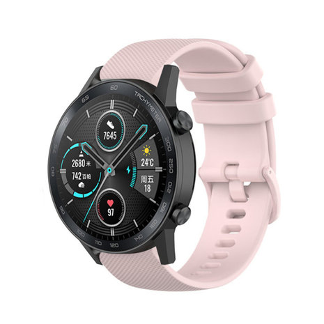 Strap-it® Strap-it Honor Magic Watch 2 luxe siliconen bandje (roze)