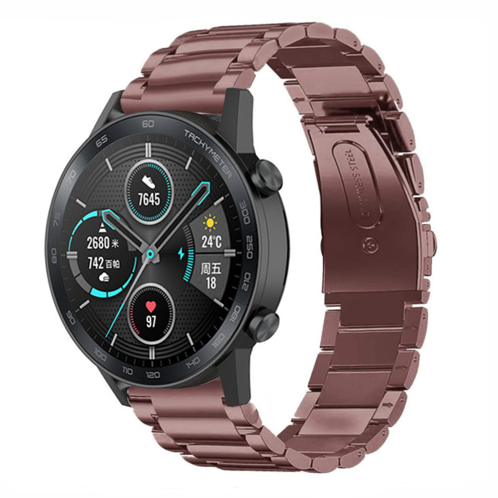 Strap-it® Strap-it Honor Magic Watch 2 stalen band (brons-goud)