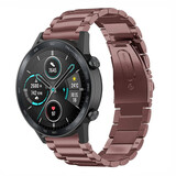Strap-it® Honor Magic Watch 2 stalen band (brons-goud)