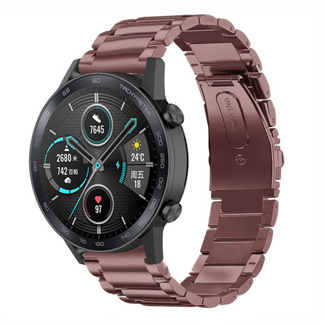Strap-it® Strap-it Honor Magic Watch 2 stalen band (brons-goud)