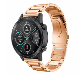 Strap-it® Honor Magic Watch 2 stalen band (rosé goud) Strap-it® Honor Magic Watch 2 stalen band (rosé goud)