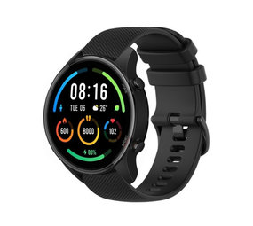 Strap-it® Xiaomi Mi Watch luxe siliconen bandje (zwart)