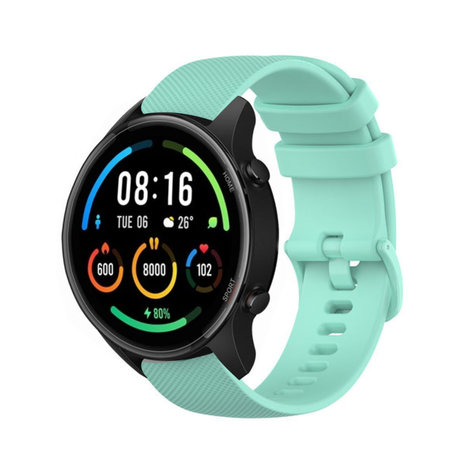 Strap-it® Strap-it Xiaomi Mi Watch luxe siliconen bandje (aqua)