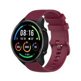 Strap-it® Xiaomi Mi Watch luxe siliconen bandje (donkerrood)