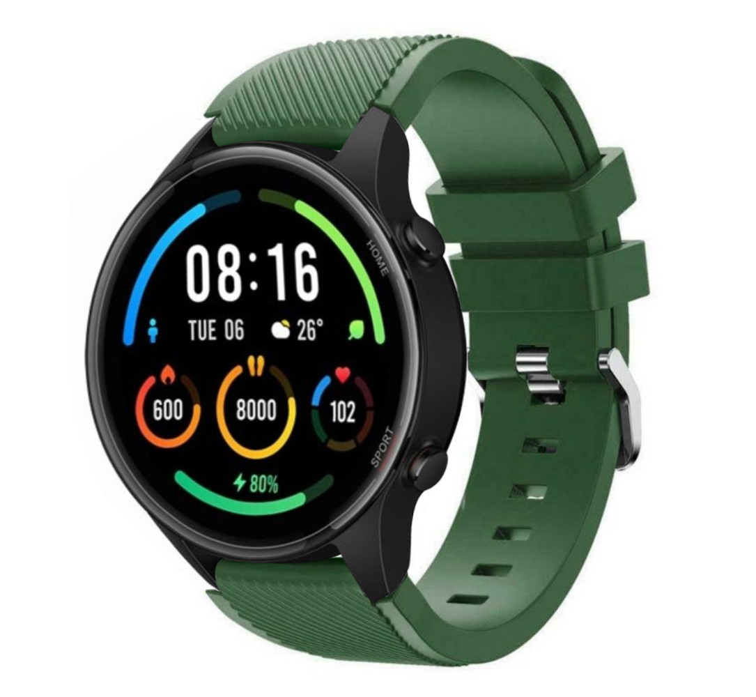 Strap-it® Strap-it Xiaomi Mi Watch siliconen bandje (legergroen)