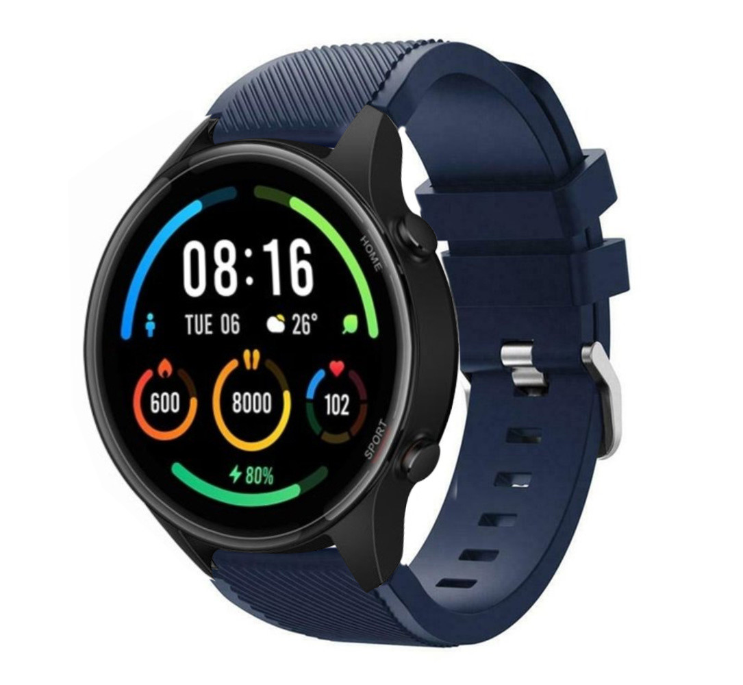 Strap-it® Strap-it Xiaomi Mi Watch siliconen bandje (donkerblauw)