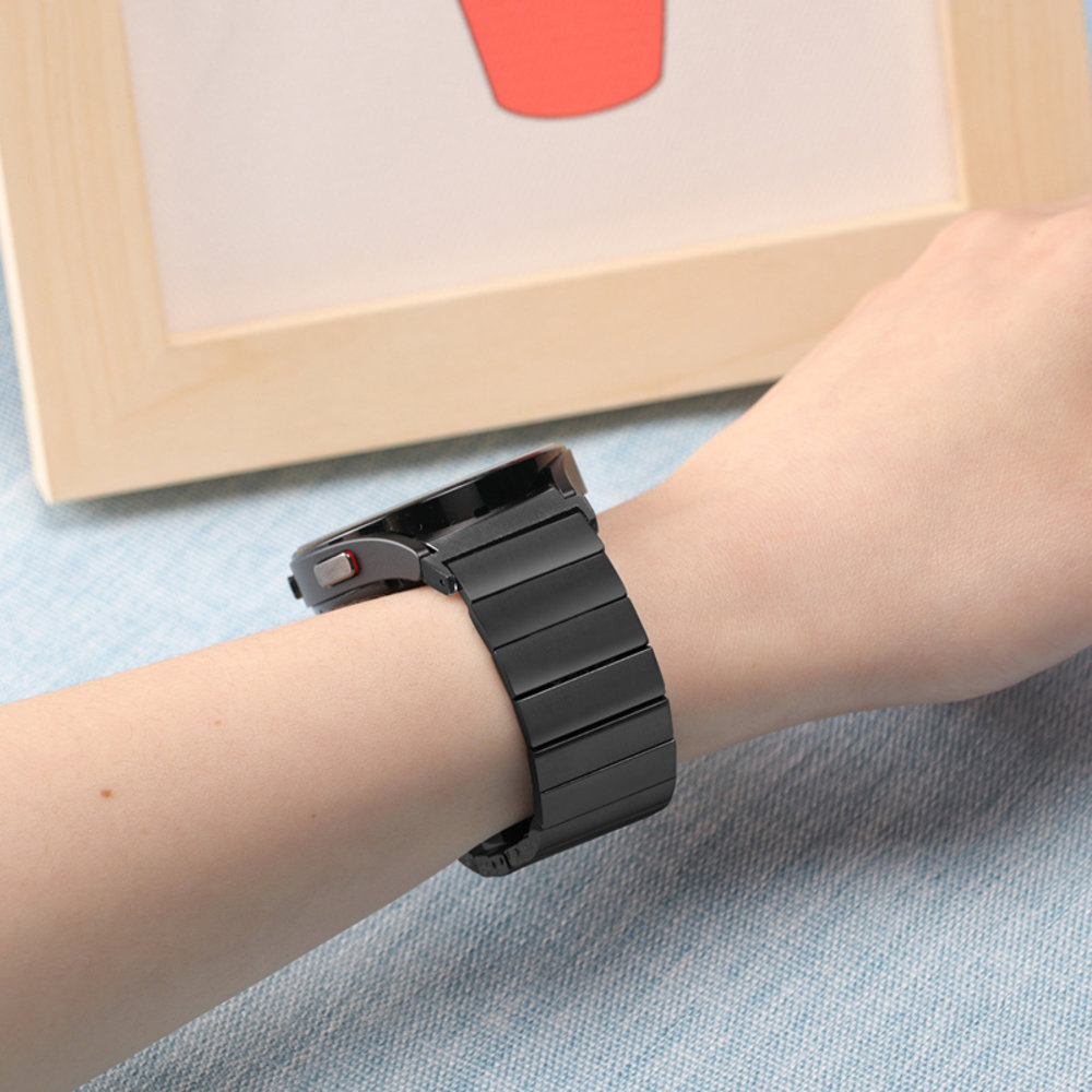 Strap-it® Strap-it Oppo Watch Free metalen bandje (zwart) Strap-it® Strap-it Oppo Watch Free metalen bandje (zwart)