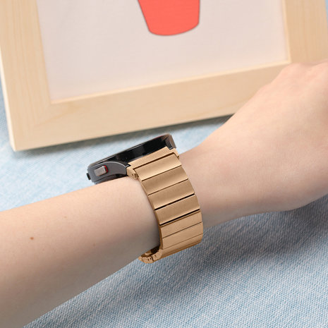 Strap-it® Strap-it Oppo Watch Free metalen bandje (rosé goud)