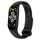 Strap-it® Xiaomi Mi Band 7 siliconen bandje (zwart)