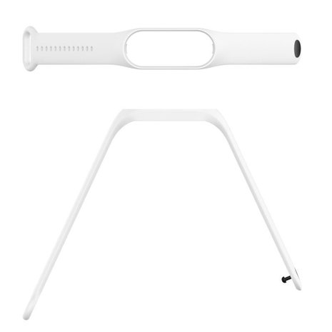 Strap-it® Strap-it Xiaomi Mi Band 7 siliconen bandje (wit)
