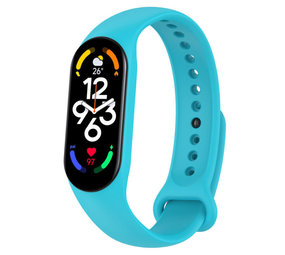 Strap-it® Xiaomi Mi Band 7 siliconen bandje (lichtblauw)