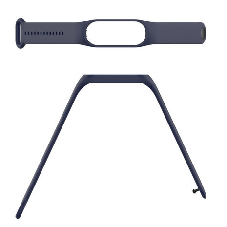 Strap-it® Strap-it Xiaomi Mi Band 7 siliconen bandje (donkerblauw)