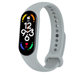 Strap-it® Xiaomi Mi Band 7 siliconen bandje (grijs)