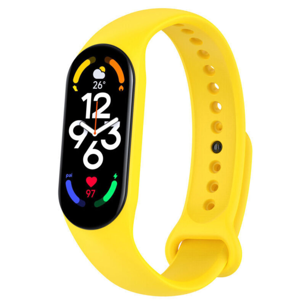 Strap-it® Strap-it Xiaomi Mi Band 7 siliconen bandje (geel)