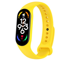 Strap-it® Xiaomi Mi Band 7 siliconen bandje (geel)
