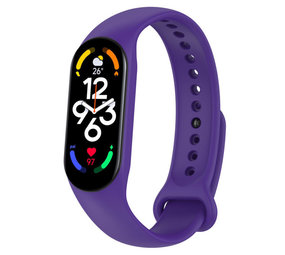Strap-it® Xiaomi Mi Band 7 siliconen bandje (paars)