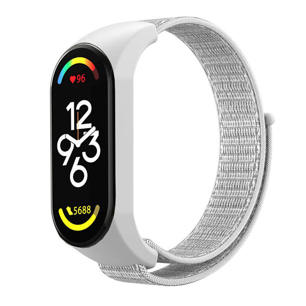Strap-it® Strap-it Xiaomi Mi Band 7 nylon bandje (zeeschelp)