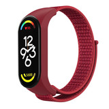 Strap-it® Xiaomi Mi Band 7 nylon bandje (rood) Strap-it® Xiaomi Mi Band 7 nylon bandje (rood)