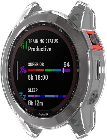 Strap-it® Strap-it Garmin Fenix 7x (Solar) TPU case (transparant)