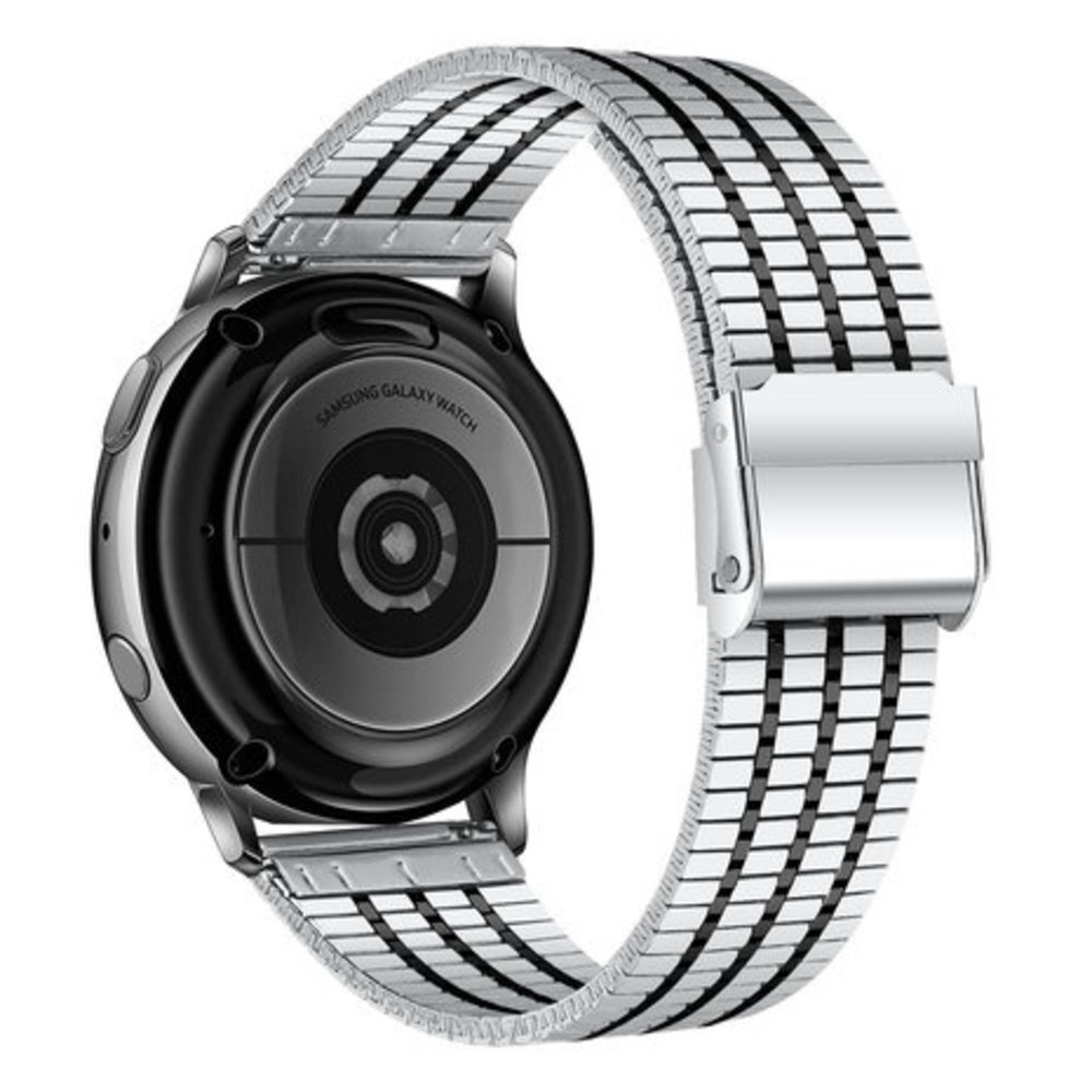 Strap-it® Strap-it Huawei Watch GT 3 Pro 43mm luxe stalen bandje (zilver/zwart)