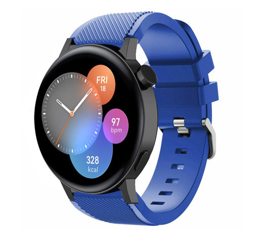 Strap-it Huawei Watch GT 3 42mm bandje siliconen (blauw)
