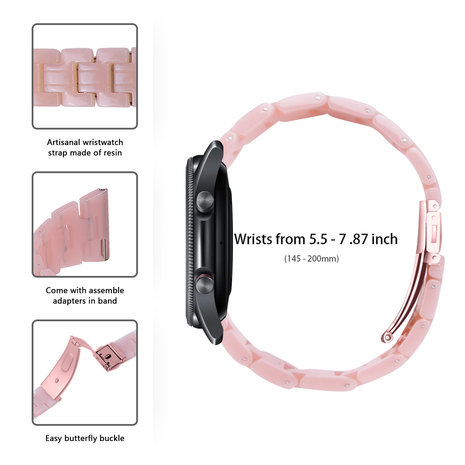 Strap-it® Strap-it Huawei Watch GT 3 Pro 46mm resin band (roze) Strap-it® Strap-it Huawei Watch GT 3 Pro 46mm resin band (roze)