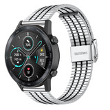 Strap-it® Honor Magic Watch 2 roestvrij stalen band (zilver/zwart)