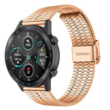 Strap-it® Honor Magic Watch 2 roestvrij stalen band (rosé goud)