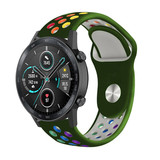 Strap-it® Honor Magic Watch 2 sport band (kleurrijk legergroen)