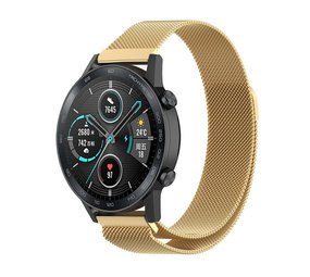 Strap-it® Honor Magic Watch 2 Milanese band (goud) Strap-it® Honor Magic Watch 2 Milanese band (goud)