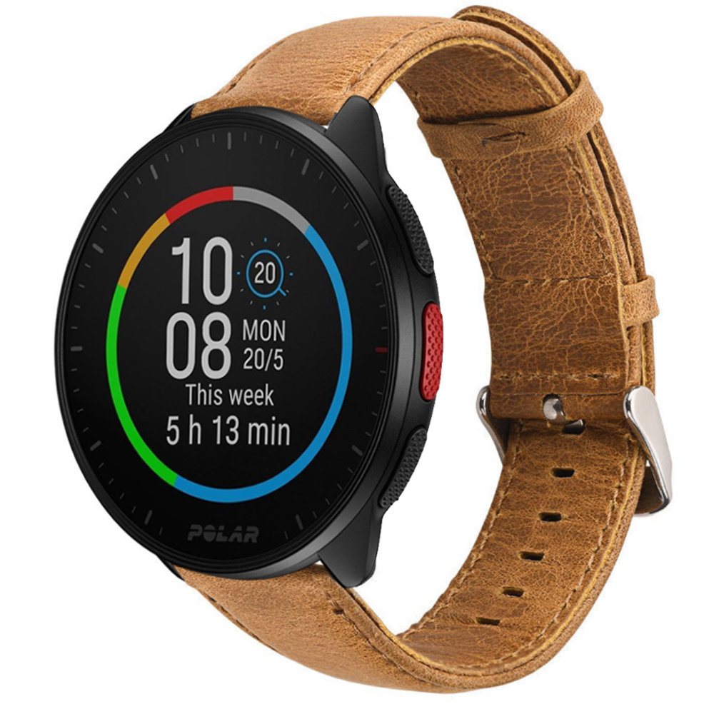 Strap-it® Strap-it Polar Pacer leren bandje (bruin)