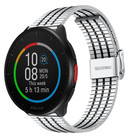 Strap-it® Strap-it Polar Pacer roestvrij stalen band (zilver/zwart)