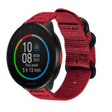 Strap-it® Polar Pacer nylon gesp band (rood)