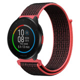 Strap-it® Polar Pacer nylon band (zwart/koraal)