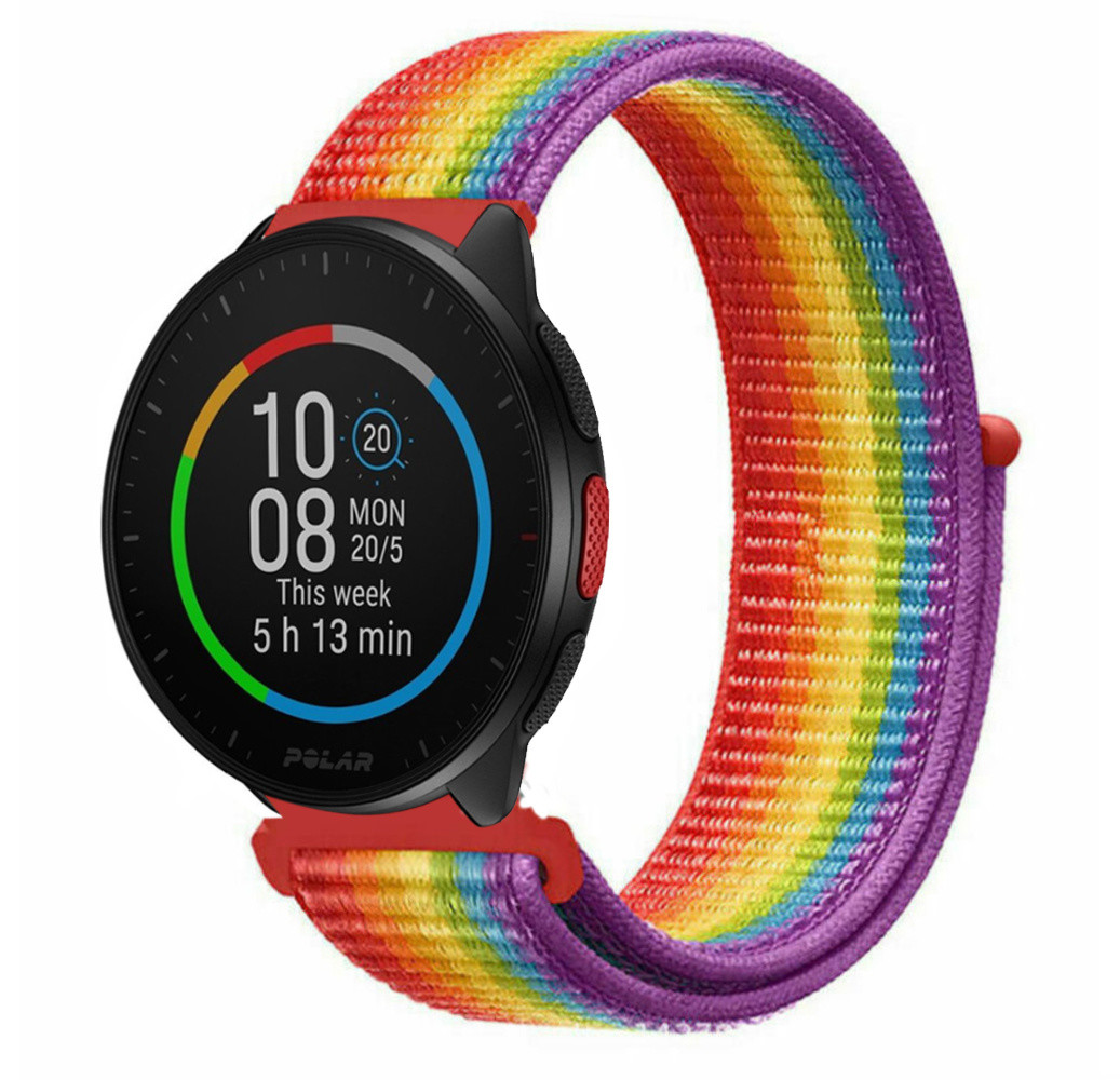 Strap-it® Strap-it Polar Pacer nylon band (regenboog)