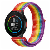Strap-it® Polar Pacer nylon band (regenboog)