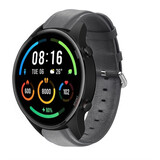 Strap-it® Xiaomi Mi Watch leren bandje (donkergrijs)