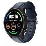 Strap-it® Xiaomi Mi Watch leren bandje (donkerblauw)