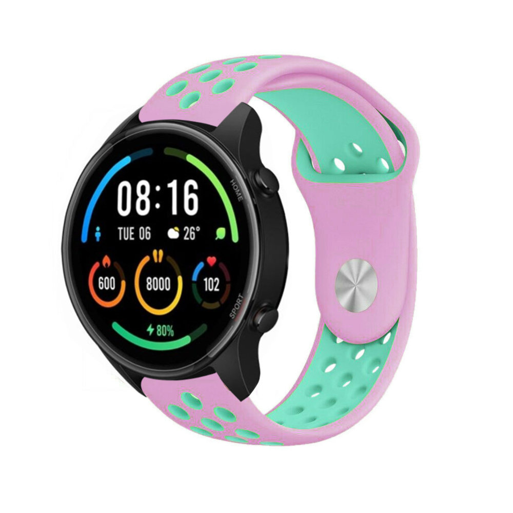 Strap-it® Strap-it Xiaomi Mi Watch sport band (roze/aqua)