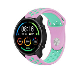 Strap-it® Xiaomi Mi Watch sport band (roze/aqua)