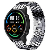 Strap-it® Xiaomi Mi Watch stalen vis band (zwart)