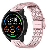 Strap-it® Xiaomi Mi Watch roestvrij stalen band (rosé pink)