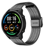 Strap-it® Xiaomi Mi Watch roestvrij stalen band (zwart)